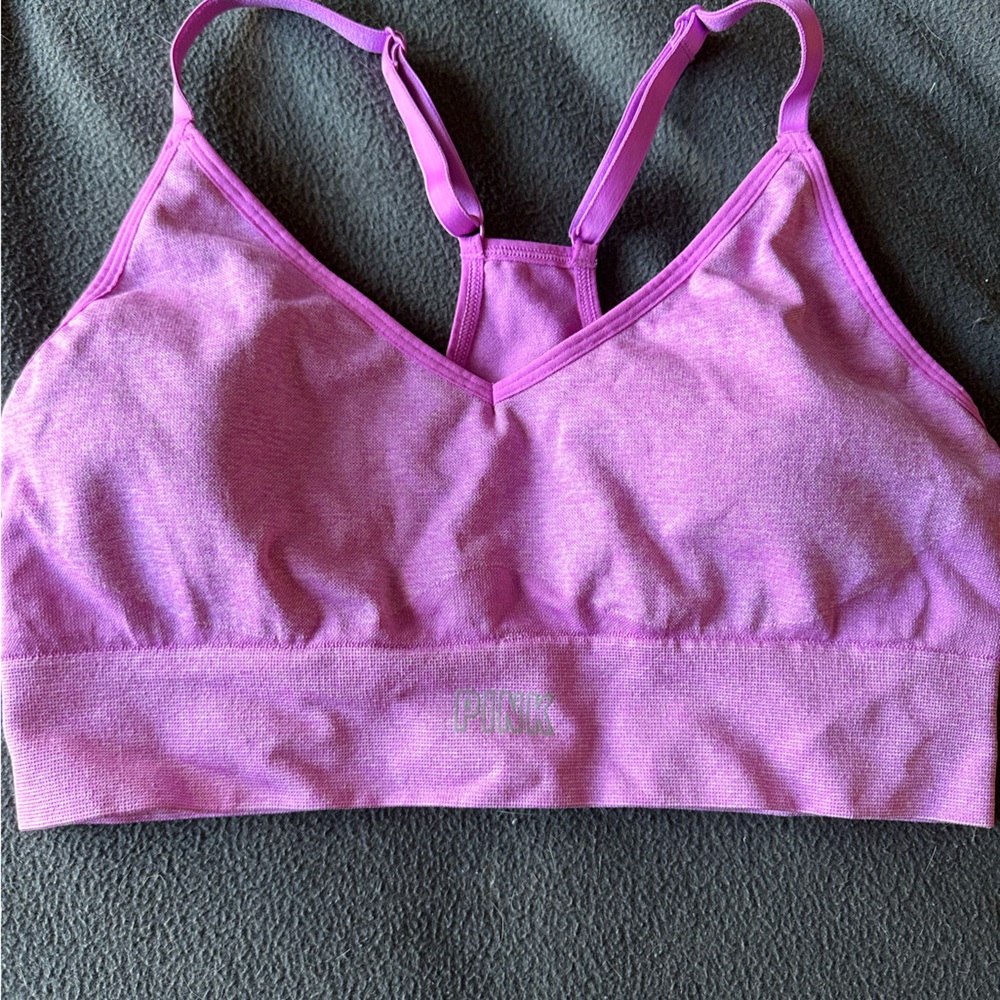 Bright Purple Victorias Secret Pink Active Sports Bra